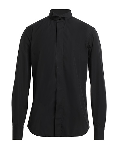 ALESSANDRO GHERARDI Solid color shirt Black 100% Cotton