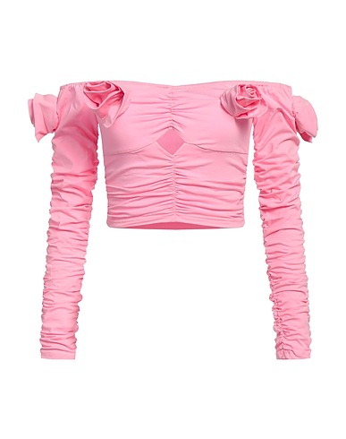 NO SECRETS Off-the-shoulder top Pink 78% Cotton, 18% Viscose, 4% Elastane