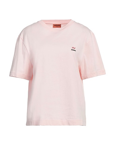 MISSONI Basic T-shirt Light pink 100% Cotton