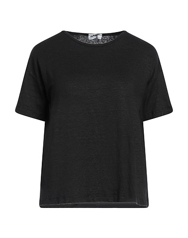BASE MILANO T-shirt Nero 95% Lino, 5% Elastan