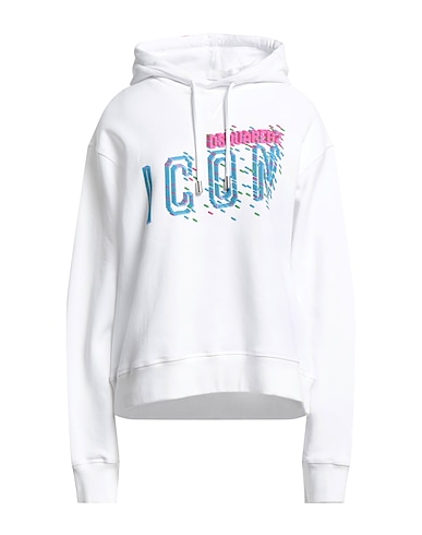DSQUARED2 Hooded sweatshirt White 100% Cotton, Elastane