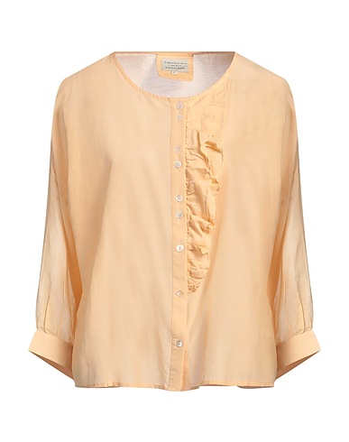 ALESSIA SANTI Solid color shirts & blouses Sand 70% Cotton, 30% Silk