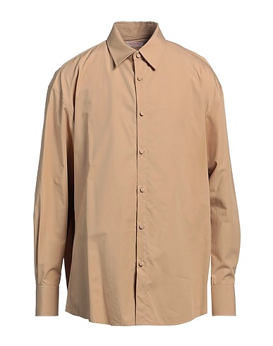 VALENTINO GARAVANI Solid color shirt Sand 100% Cotton