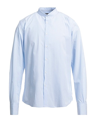LUXURY Striped shirt Sky blue 100% Cotton