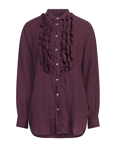 MASSIMO ALBA Linen shirt Burgundy 100% Linen