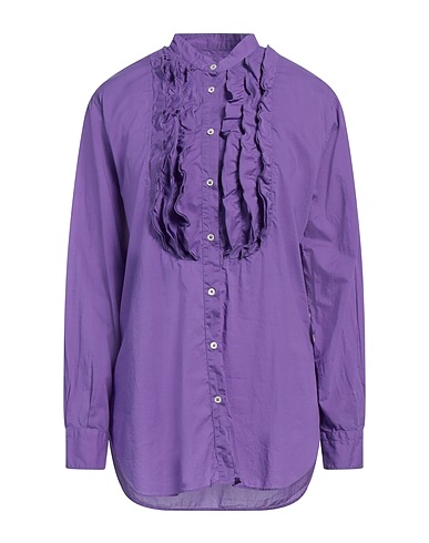 MASSIMO ALBA Chemises et chemisiers de couleur unie Violet 100% Coton