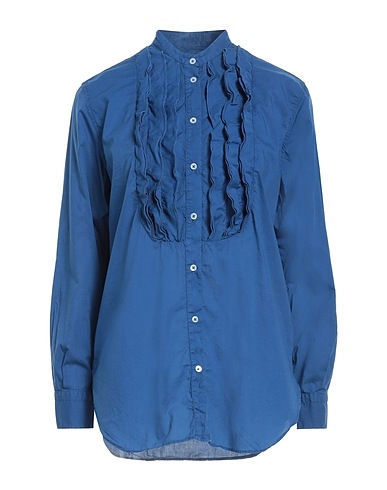 MASSIMO ALBA Solid colour shirts & blouses Navy blue 100% Cotton