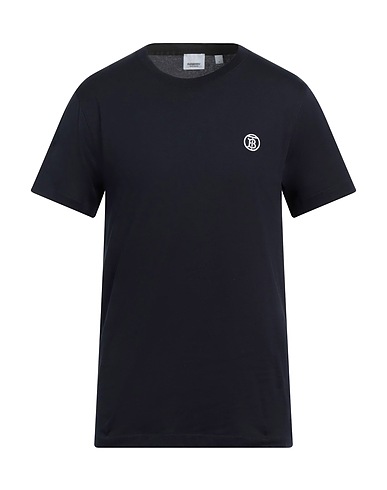 BURBERRY Basic T-shirt Midnight blue 100% Cotton, Elastane