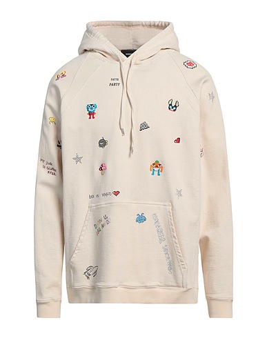 DSQUARED2 Hooded track jacket  Beige 70% Cotton, 28% Lyocell, 2% Elastane