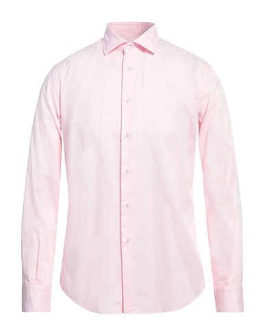 QUEENSWAY Camicia tinta unita Rosa 100% Cotone