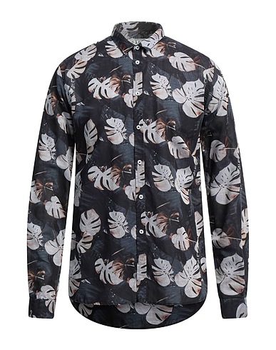 6167 Patterned shirt Midnight blue 100% Cotton