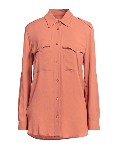 DONDUP Solid colour shirts & blouses Antique rose 57% Acetate, 43% Silk