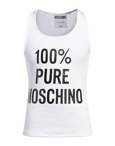MOSCHINO Canotta Bianco 95% Cotone, 5% Elastan