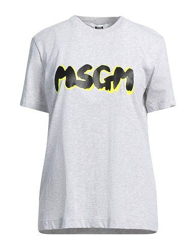 MSGM T-shirt Light grey 100% Cotton