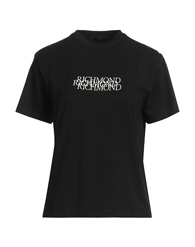 JOHN RICHMOND T-shirt Black 95% Cotton, 5% Elastane