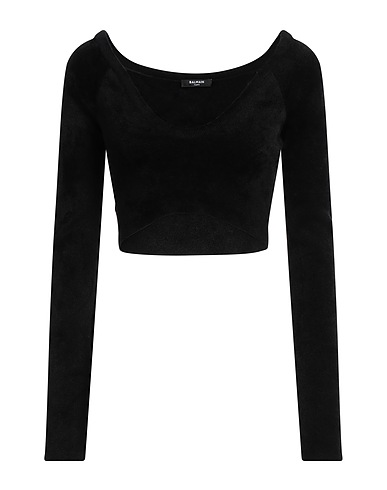 BALMAIN Top Black 62% Viscose, 38% Polyamide