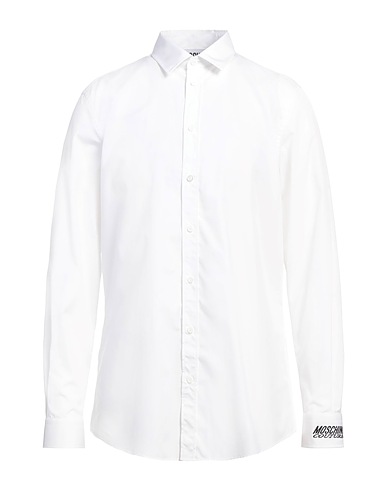 MOSCHINO Solid colour shirt White 100% Cotton
