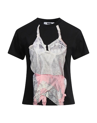 MSGM Ｔシャツ ブラック コットン 100%