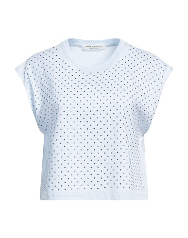 PHILOSOPHY di LORENZO SERAFINI T-shirt Sky blue 100% Cotton