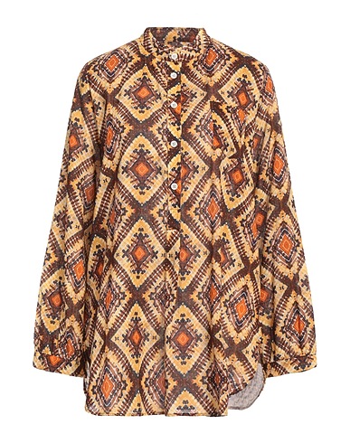 MASSIMO ALBA Camicie  e bluse fantasia Giallo 100% Cotone