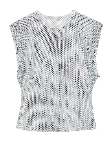 PHILOSOPHY di LORENZO SERAFINI Top Light grey 97% Polyester, 3% Elastane