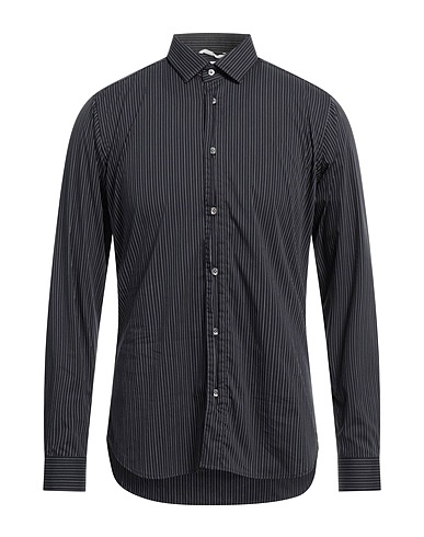 DNL Striped shirt Black 70% Cotton, 27% Polyamide, 3% Elastane