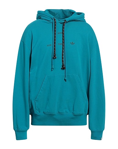 ADIDAS ORIGINALS Hooded track jacket  X SONG FOR THE MUTE Turquoise 100% Cotton, Elastane