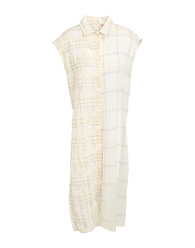LIU •JO Camisa de cuadros Marfil 72% Algodón, 28% Poliamida