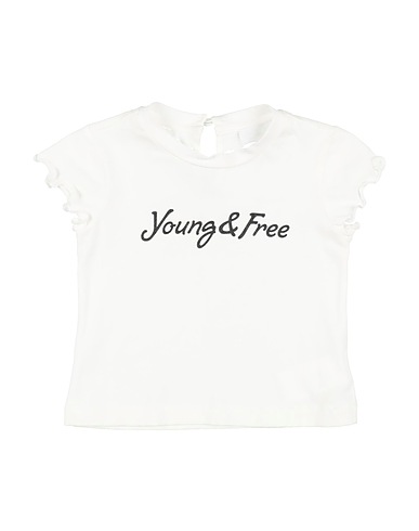 FUN & FUN T-shirt BIANCO 95% Cotton, 5% Elastane