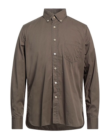 ALESSANDRO GHERARDI Solid colour shirt Military green 100% Cotton