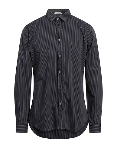 DNL Striped shirt Black 70% Cotton, 27% Polyamide, 3% Elastane
