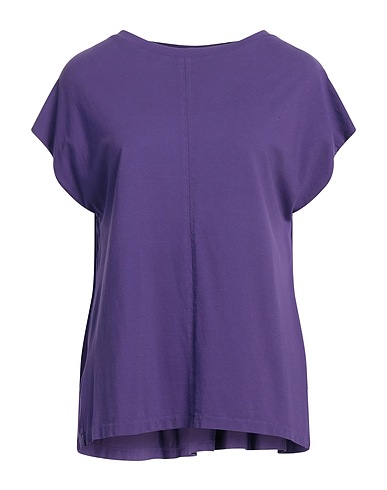 ALPHA STUDIO T-shirt basique Violet foncé 98% Coton, 2% Élasthanne