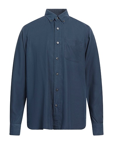 TOM FORD Solid colour shirt Slate blue 100% Lyocell