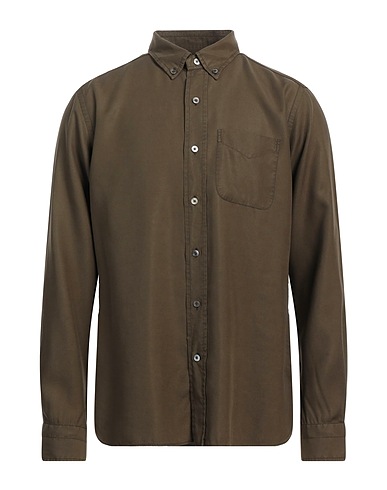 TOM FORD Solid colour shirt Military green 100% Lyocell