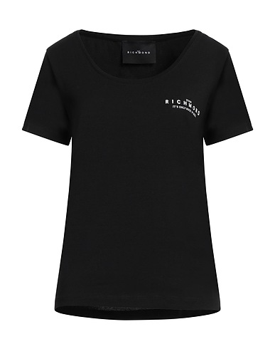 JOHN RICHMOND T-shirt Black 95% Cotton, 5% Elastane