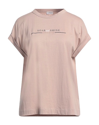 BRUNELLO CUCINELLI Ｔシャツ ライトブラウン コットン 100% / 真鍮/ブラス