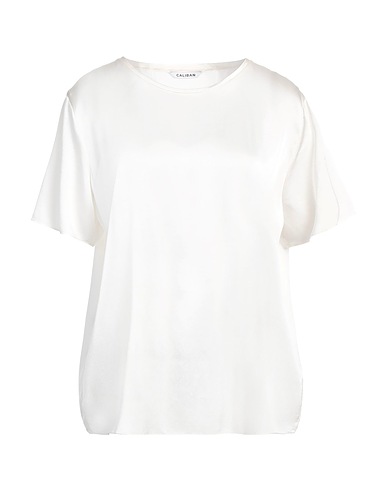 CALIBAN Top White 93% Silk, 7% Elastane