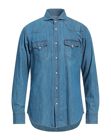 BRIAN DALES Denim shirt Blue 100% Cotton