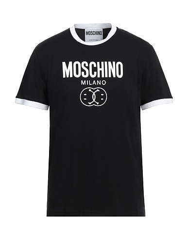 MOSCHINO T-shirt Black 97% Cotton, 3% Elastane