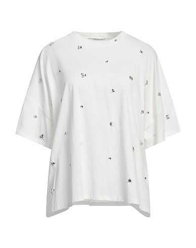 SECOND FEMALE T-Shirt Weiß 100% Baumwolle, Polyester