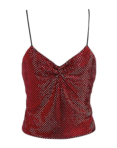 ALEXANDRE VAUTHIER Top Red 92% Viscose, 8% Elastane, Glass