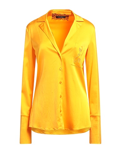PATRIZIA PEPE Solid colour shirts & blouses Mandarin 98% Viscose, 2% Elastane, Polyester