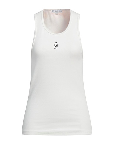 JW ANDERSON Tank top White 95% Cotton, 5% Elastane