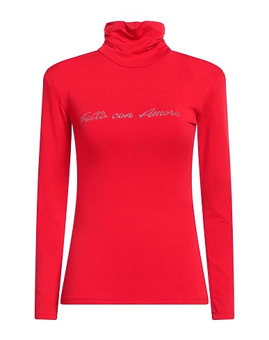 GIULIA N COUTURE T-shirt Red 95% Viscose, 5% Elastane