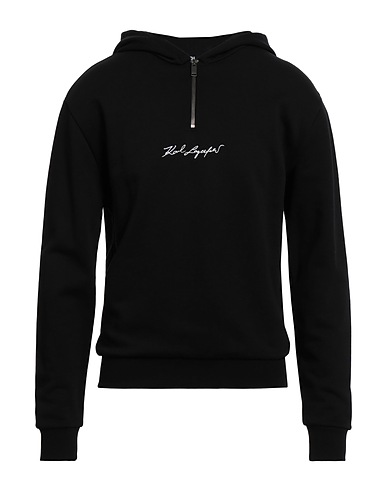 KARL LAGERFELD Hooded track jacket  Black 100% Cotton