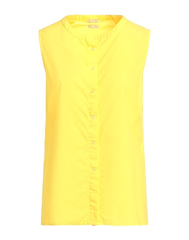 MASSIMO ALBA Solid color shirts & blouses Yellow 100% Cotton