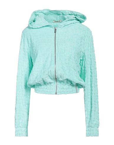 HINNOMINATE Hooded track jacket  Light green 80% Cotton, 20% Polyester