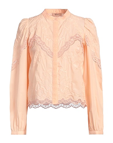 TWINSET Кружевные рубашки и блузки Розовый 100% Хлопок, Полиэстер