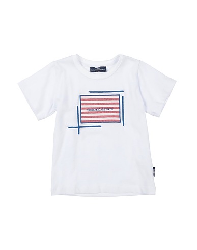 MANUELL & FRANK T-shirt White 97% Cotton, 3% Elastane