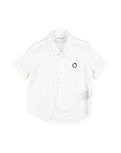 TRUSSARDI JUNIOR Hemd mit Muster Weiß 100% Leinen
